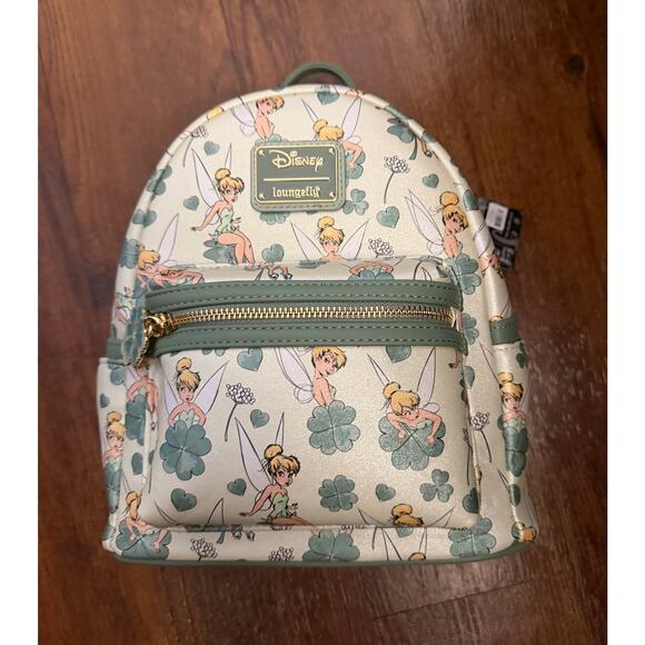 Loungefly Disney TinkerBell Clover Mini Backpack NWT main image 4